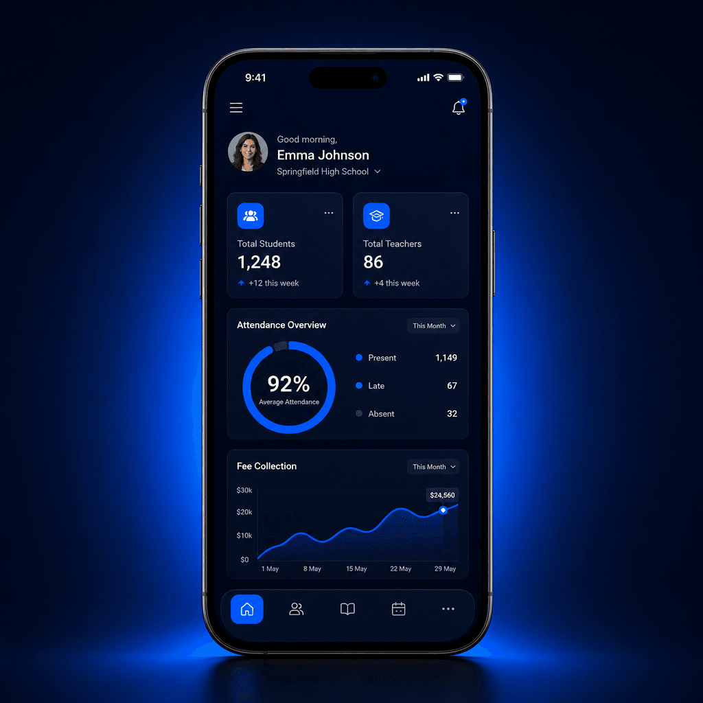 Aperçu de l'application mobile Notescolaire